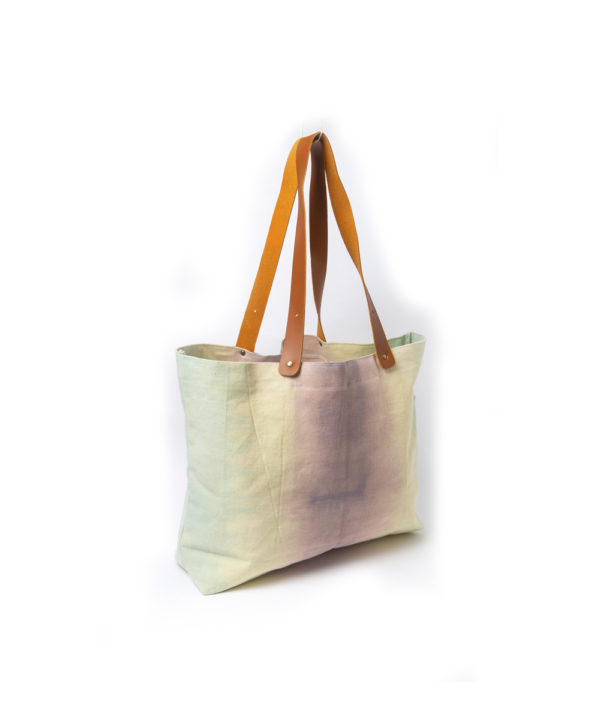 bolsa loneta teñida a mano